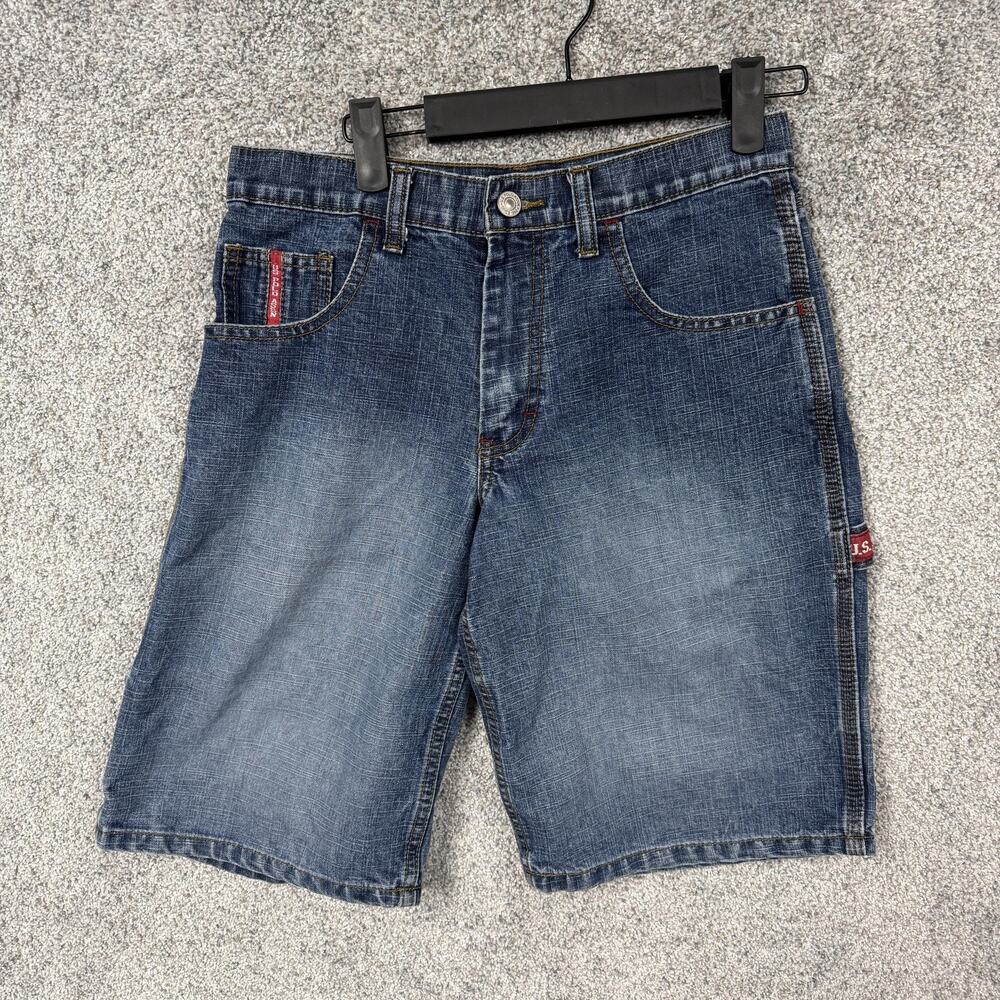 Vintage Y2K US Polo Assn Cargo Shorts Boys 14 28x10.5 Blue Denim Skater Baggy